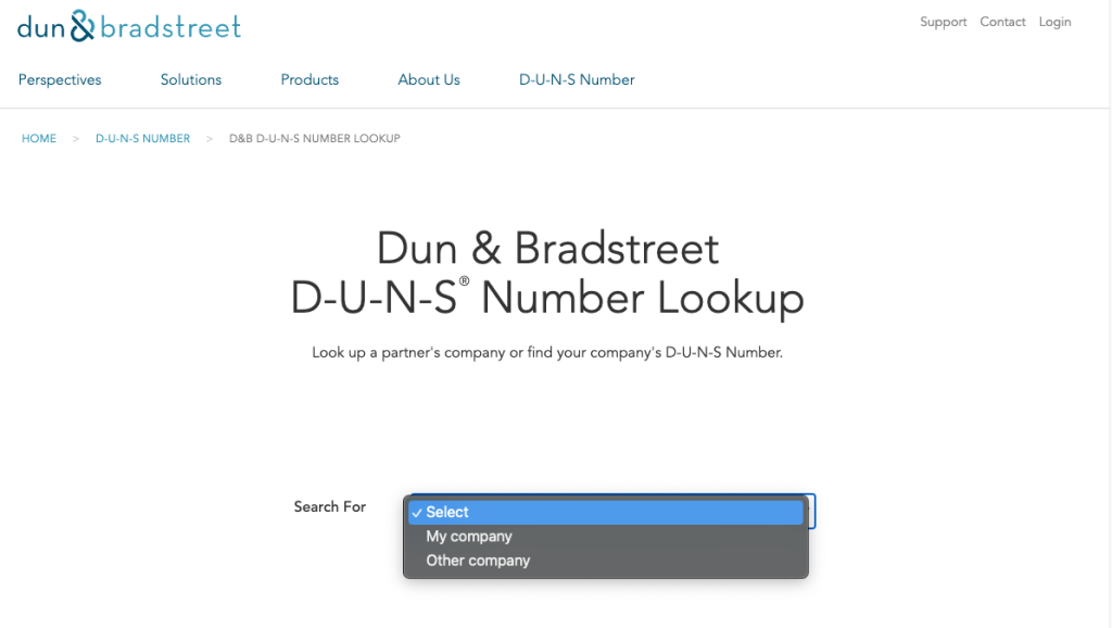 duns number lookup free canada